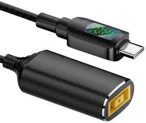 AJMRTC Rectangle DC Jack for Thinkpad X1 Input to USBC TypeC 140W Smart LED Display Charging Cable, PD 5V 9V 20V 7A Power Converter Cord for Laptops Phones AJMRTC Rectangle DC Jack for Thinkpad X1 Input to USBC TypeC 140W Smart LED Display Charging Cable, PD 5V 9V 20V 7A Power Converter Cord for Laptops Phones