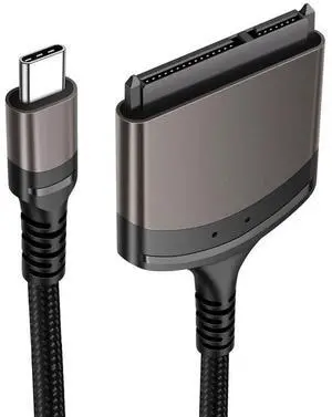 AJMRTC USBC TypeC to SATA 22 Pin Adapter Cable, 5Gbps Data Transfer for 2.5 Inch SATA HDD SSD Hard Disk Drive, External Storage Converter for Laptops PC AJMRTC USBC TypeC to SATA 22 Pin Adapter Cable, 5Gbps Data Transfer for 2.5 Inch SATA HDD SSD Hard Disk Drive, External Storage Converter for Laptops PC