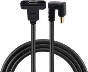 AJMRTC 360Degree UShape Back Angled USBC Extension Cable, USB 3.1 Gen2 TypeC Male to Female 30CM Cord, 10Gbps Data Sync 100W PD Fast Charging for Laptops, Tablets, USBC Docks, External SSDs and S AJMRTC 360Degree UShape Back Angled USBC Extension Cable, USB 3.1 Gen2 TypeC Male to Female 30CM Cord, 10Gbps Data Sync 100W PD Fast Charging for Laptops, Tablets, USBC Docks, External SSDs and S