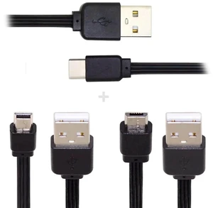 AJMRTC 3Pcs Lot 13cm USB 2.0 Flat Slim FPC Data Cables, TypeA Male to Mini USB Micro USB TypeC Male Cord Set for FPV Drones Portable Disks Smartphones AJMRTC 3Pcs Lot 13cm USB 2.0 Flat Slim FPC Data Cables, TypeA Male to Mini USB Micro USB TypeC Male Cord Set for FPV Drones Portable Disks Smartphones