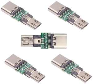 AJMRTC 5Pcs Lot 5Pin Micro USB 2.0 Male to TypeC Female PCBA Adapter,480Mbps 5V Power Data Converter Module for Smartphones Tablets Laptops USBC Devices AJMRTC 5Pcs Lot 5Pin Micro USB 2.0 Male to TypeC Female PCBA Adapter,480Mbps 5V Power Data Converter Module for Smartphones Tablets Laptops USBC Devices