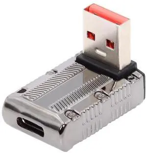 AJMRTC UpAngled 90Degree LowProfile USB3.1 Gen2 Adapter, USB 3.0 TypeA Male to TypeC Female 10Gbps Data 120W FastCharge Converter, Mecha Cyberpunk Alloy Shell for Laptops, Phones and Storage Dev AJMRTC UpAngled 90Degree LowProfile USB3.1 Gen2 Adapter, USB 3.0 TypeA Male to TypeC Female 10Gbps Data 120W FastCharge Converter, Mecha Cyberpunk Alloy Shell for Laptops, Phones and Storage Dev