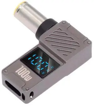 AJMRTC USBC Female to DC 7.9x5.4mm Barrel Jack PD Adapter, 100W 20V 5A Laptop Fast Charging Converter with RealTime WattageVoltageCurrent Digital Display, PD Trigger Power Adapter for Legacy DCPo AJMRTC USBC Female to DC 7.9x5.4mm Barrel Jack PD Adapter, 100W 20V 5A Laptop Fast Charging Converter with RealTime WattageVoltageCurrent Digital Display, PD Trigger Power Adapter for Legacy DCPo