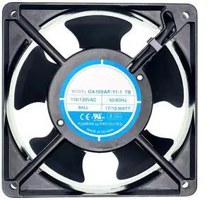 OA109AP-11-1 TB AC Axial Cooling Fan, 110/120V 17/15W 50/60Hz, 120x120x38MM 2-Wire Industrial Cabinet Cooling Fan for Power Supply Enclosure Equipment OA109AP-11-1 TB AC Axial Cooling Fan, 110/120V 17/15W 50/60Hz, 120x120x38MM 2-Wire Industrial Cabinet Cooling Fan for Power Supply Enclosure Equipment