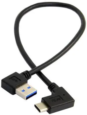 AJMRTC 30cm 90 Degree Right Angled USBA to USBC Cable, Reversible USB 3.1 Gen1 HighSpeed Right Angle USB 3.0 Cord for Tablet, Mobile Phone, Android Smartphones and USBC Portable Devices AJMRTC 30cm 90 Degree Right Angled USBA to USBC Cable, Reversible USB 3.1 Gen1 HighSpeed Right Angle USB 3.0 Cord for Tablet, Mobile Phone, Android Smartphones and USBC Portable Devices