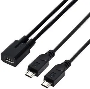 AJMRTC Micro USB Female to 2Way Micro USB Male Splitter Extension Charging Cable Dual Micro USB Male Cord for Galaxy S5 i9600 S4 I9500 Note2 N7100 S3 I9300 S2 I9100 Android Devices AJMRTC Micro USB Female to 2Way Micro USB Male Splitter Extension Charging Cable Dual Micro USB Male Cord for Galaxy S5 i9600 S4 I9500 Note2 N7100 S3 I9300 S2 I9100 Android Devices