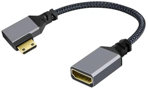 AJMRTC 90 Degree LeftAngled Mini HDMI 1.4 Male to HDMI Female Extension Cable,4K HighSpeed Left Angle HDMI Cord for DV,MP4 Camera,DC Camcorder,Laptop,Monitor,Projector AJMRTC 90 Degree LeftAngled Mini HDMI 1.4 Male to HDMI Female Extension Cable,4K HighSpeed Left Angle HDMI Cord for DV,MP4 Camera,DC Camcorder,Laptop,Monitor,Projector