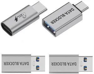 AJMRTC 4Pack USB Data Blocker Adapter,USBA Male to USBC Female ChargeOnly Adapter,Blocks Data Transfer AntiHacking JuiceJacking Protection for Safe Public Charging for USBC Phones,Tablets and U AJMRTC 4Pack USB Data Blocker Adapter,USBA Male to USBC Female ChargeOnly Adapter,Blocks Data Transfer AntiHacking JuiceJacking Protection for Safe Public Charging for USBC Phones,Tablets and U