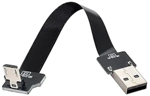 AJMRTC DownAngled USB 2.0 TypeA Male to MicroUSB 5Pin Male Flat Slim FPC Cable 200cm,480Mbps Flexible Ribbon Data Charge Cord for FPV Drone,Gimbal,External Disk,Android Phone & MicroUSB Devices AJMRTC DownAngled USB 2.0 TypeA Male to MicroUSB 5Pin Male Flat Slim FPC Cable 200cm,480Mbps Flexible Ribbon Data Charge Cord for FPV Drone,Gimbal,External Disk,Android Phone & MicroUSB Devices