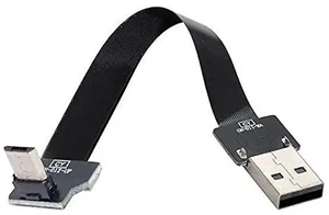 AJMRTC UpAngled USB 2.0 TypeA Male to MicroUSB 5Pin Male Flat Slim FPC Cable 100cm,480Mbps Flexible Ribbon Data Charge Cord for FPV Drone,Gimbal,External Disk,Android Phone and MicroUSB Devices AJMRTC UpAngled USB 2.0 TypeA Male to MicroUSB 5Pin Male Flat Slim FPC Cable 100cm,480Mbps Flexible Ribbon Data Charge Cord for FPV Drone,Gimbal,External Disk,Android Phone and MicroUSB Devices