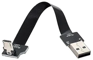 AJMRTC DownAngled USB 2.0 TypeA Male to MicroUSB 5Pin Male Flat Slim FPC Cable 50cm,480Mbps Flexible Ribbon Data Charge Cord for FPV Drone,Gimbal,External Disk,Android Phone and MicroUSB Devices AJMRTC DownAngled USB 2.0 TypeA Male to MicroUSB 5Pin Male Flat Slim FPC Cable 50cm,480Mbps Flexible Ribbon Data Charge Cord for FPV Drone,Gimbal,External Disk,Android Phone and MicroUSB Devices