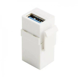AJMRTC USB 3.0 TypeA Female to Female Keystone Jack Coupler Adapter,Snapin FeedThrough USB Wall Plate Insert for Standard Keystone Faceplate Panel,5Gbps Data PassThrough for USB Cable Extension In AJMRTC USB 3.0 TypeA Female to Female Keystone Jack Coupler Adapter,Snapin FeedThrough USB Wall Plate Insert for Standard Keystone Faceplate Panel,5Gbps Data PassThrough for USB Cable Extension In