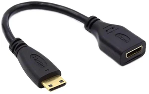 AJMRTC 15cm MiniHDMI TypeC Female to MiniHDMI TypeC Male Extension Cable,HighSpeed 4K 1080P Video Audio Cord for DSLR Camera,Camcorder,HDTV,Monitor,Projector and MiniHDMIEquipped Portable Devic AJMRTC 15cm MiniHDMI TypeC Female to MiniHDMI TypeC Male Extension Cable,HighSpeed 4K 1080P Video Audio Cord for DSLR Camera,Camcorder,HDTV,Monitor,Projector and MiniHDMIEquipped Portable Devic