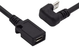 AJMRTC 5Pin Micro USB 2.0 Male to Female Extension Cable, Opposite UShape Back Angled Micro USB Extender Cord, Power Data Sync Cable for Smartphone, Laptop and Micro USB 5Pin Compatible Devices AJMRTC 5Pin Micro USB 2.0 Male to Female Extension Cable, Opposite UShape Back Angled Micro USB Extender Cord, Power Data Sync Cable for Smartphone, Laptop and Micro USB 5Pin Compatible Devices