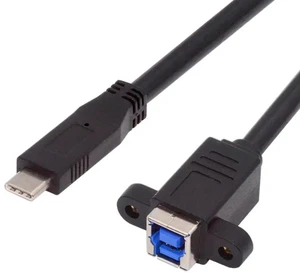 AJMRTC USB 3.0 TypeC Male to USB 3.0 TypeB Female Extension Cable 30cm, 5Gbps SuperSpeed Data Transfer Cord for External Disk, SSD, Camera, Scanner and USB3.0 TypeB Peripheral Devices AJMRTC USB 3.0 TypeC Male to USB 3.0 TypeB Female Extension Cable 30cm, 5Gbps SuperSpeed Data Transfer Cord for External Disk, SSD, Camera, Scanner and USB3.0 TypeB Peripheral Devices