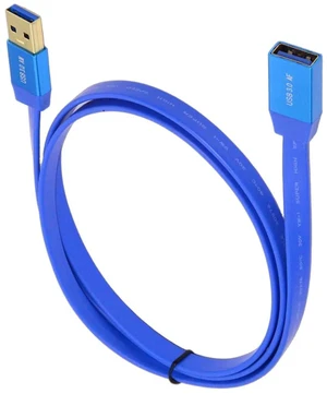 AJMRTC Ultra Flat Slim Blue USB 3.0 TypeA Male to USB3.0 A Female Extension Cable 200cm, 5Gbps SuperSpeed Data Extender Cord for External Disk, SSD, Camera and USB 3.0 Peripheral Devices AJMRTC Ultra Flat Slim Blue USB 3.0 TypeA Male to USB3.0 A Female Extension Cable 200cm, 5Gbps SuperSpeed Data Extender Cord for External Disk, SSD, Camera and USB 3.0 Peripheral Devices