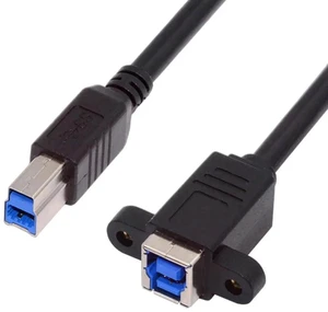 AJMRTC USB 3.0 TypeB Male to USB3.0 TypeB Female Extension Cable 30cm, 5Gbps SuperSpeed Data Extender Cord for External Disk, SSD, Camera, Scanner and USBB 3.0 Peripheral Devices AJMRTC USB 3.0 TypeB Male to USB3.0 TypeB Female Extension Cable 30cm, 5Gbps SuperSpeed Data Extender Cord for External Disk, SSD, Camera, Scanner and USBB 3.0 Peripheral Devices