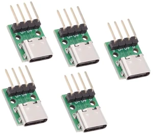 AJMRTC 5Pack USBC Female Solder Adapter, 2.54mm Pitch 4Pin Header USB2.0 TypeC Female Socket for Device Port Repair, DIY Electronics Prototyping and Embedded Circuit Replacement Projects AJMRTC 5Pack USBC Female Solder Adapter, 2.54mm Pitch 4Pin Header USB2.0 TypeC Female Socket for Device Port Repair, DIY Electronics Prototyping and Embedded Circuit Replacement Projects