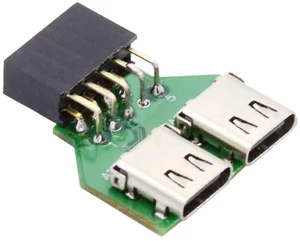 AJMRTC DualPort USBC Female to USB 2.0 Motherboard 9Pin 10Pin Header Adapter PCBA, 480Mbps USB3.1 Gen1 Internal FrontPanel Converter for Desktop PC Motherboard Internal USB2.0 Header Port Expansi AJMRTC DualPort USBC Female to USB 2.0 Motherboard 9Pin 10Pin Header Adapter PCBA, 480Mbps USB3.1 Gen1 Internal FrontPanel Converter for Desktop PC Motherboard Internal USB2.0 Header Port Expansi