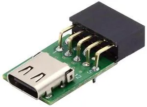 AJMRTC SinglePort USB 3.1 TypeC Female to USB 2.0 Motherboard 9Pin 10Pin Header PCBA Adapter, 480Mbps Internal Converter for Desktop PC FrontPanel DIY Upgrade AJMRTC SinglePort USB 3.1 TypeC Female to USB 2.0 Motherboard 9Pin 10Pin Header PCBA Adapter, 480Mbps Internal Converter for Desktop PC FrontPanel DIY Upgrade