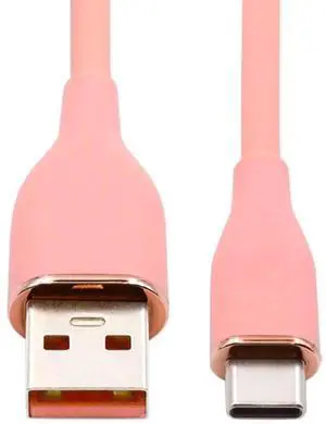 AJMRTC Pink 2M Colorful Liquid Silicone USBA to USBC Cable, UltraSoft USB2.0 480Mbps 15W Fast Charging Power Data Sync Cord for Smartphones, Tablets, Laptops & USBC Enabled Devices AJMRTC Pink 2M Colorful Liquid Silicone USBA to USBC Cable, UltraSoft USB2.0 480Mbps 15W Fast Charging Power Data Sync Cord for Smartphones, Tablets, Laptops & USBC Enabled Devices