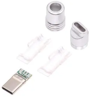 AJMRTC USB 3.1 TypeC Male SolderType Plug Connector, Silver Aluminum Alloy Housing DIY Repair Replacement Connector for 4.0mm6.0mm Diameter Cable, DIY Cable Assembly Custom Repair Parts AJMRTC USB 3.1 TypeC Male SolderType Plug Connector, Silver Aluminum Alloy Housing DIY Repair Replacement Connector for 4.0mm6.0mm Diameter Cable, DIY Cable Assembly Custom Repair Parts