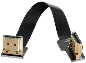 AJMRTC 80cm FPC Flat HDMI Cable, Dual 90Degree RightUp Angled HDMI TypeA Male to Male Flexible Ribbon Cord for FPV Multicopter, Brushless Gimbal, Aerial Photography HDTV Video Transmission AJMRTC 80cm FPC Flat HDMI Cable, Dual 90Degree RightUp Angled HDMI TypeA Male to Male Flexible Ribbon Cord for FPV Multicopter, Brushless Gimbal, Aerial Photography HDTV Video Transmission