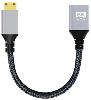 AJMRTC 8K MiniHDMI 2.1 Male to HDMI Female Extension HDTV Cord, 48Gbps 8K@60Hz 4K@120Hz HDR eARC HDCP2.3 Adapter Cable for DV Camera DSLR Camcorder Laptop Portable Monitor Projector AJMRTC 8K MiniHDMI 2.1 Male to HDMI Female Extension HDTV Cord, 48Gbps 8K@60Hz 4K@120Hz HDR eARC HDCP2.3 Adapter Cable for DV Camera DSLR Camcorder Laptop Portable Monitor Projector