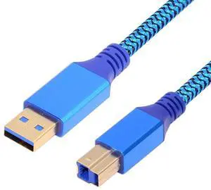 AJMRTC 5Gbps USB 3.0 TypeA Male to TypeB Male Extension Cable 30cm Blue, HighSpeed Data Transfer Cord for External Disk, SSD SolidState Drive, Camera, Printer USBB Peripherals AJMRTC 5Gbps USB 3.0 TypeA Male to TypeB Male Extension Cable 30cm Blue, HighSpeed Data Transfer Cord for External Disk, SSD SolidState Drive, Camera, Printer USBB Peripherals