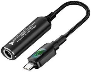 AJMRTC DC 7.9x5.4mm Input to USBC Output Charging Cable with Smart LED Power Display, PD 20V 7A Fast Charging Conversion Cord for Laptops, Smartphones, Tablets, DC Jack to TypeC Power Adapter Wire AJMRTC DC 7.9x5.4mm Input to USBC Output Charging Cable with Smart LED Power Display, PD 20V 7A Fast Charging Conversion Cord for Laptops, Smartphones, Tablets, DC Jack to TypeC Power Adapter Wire