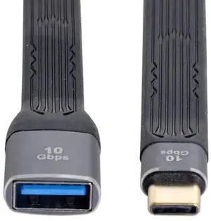 AJMRTC USB 3.1 TypeC Male Host to USB 3.0 TypeA Female OTG Cable, Flat Slim FPC Flexible Ribbon Data Cord for USBC Laptops, Smartphones, Tablets, Flash Drives, Keyboard Mouse Peripherals AJMRTC USB 3.1 TypeC Male Host to USB 3.0 TypeA Female OTG Cable, Flat Slim FPC Flexible Ribbon Data Cord for USBC Laptops, Smartphones, Tablets, Flash Drives, Keyboard Mouse Peripherals