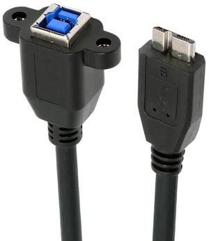 AJMRTC 30cm USB 3.0 TypeB Female to MicroB Male Extension Cable, 5Gbps HighSpeed Data Transfer Cord for External Hard Drives, SSDs, Cameras, Printers and USB MicroB Storage Devices AJMRTC 30cm USB 3.0 TypeB Female to MicroB Male Extension Cable, 5Gbps HighSpeed Data Transfer Cord for External Hard Drives, SSDs, Cameras, Printers and USB MicroB Storage Devices