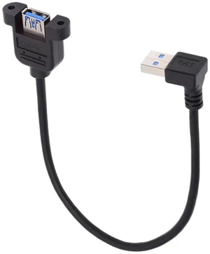 AJMRTC 30cm 90 Degree UpAngled USB 3.0 PanelMount Cable, USB TypeA Male to Female Panel Header Connector, 5Gbps Extension Cord for PC Case Modding, Industrial Device and Embedded Hardware Panel Ins AJMRTC 30cm 90 Degree UpAngled USB 3.0 PanelMount Cable, USB TypeA Male to Female Panel Header Connector, 5Gbps Extension Cord for PC Case Modding, Industrial Device and Embedded Hardware Panel Ins