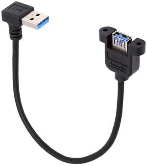 AJMRTC 30cm 90 Degree DownAngled USB 3.0 PanelMount Cable, 5Gbps TypeA Male to Female Panel Header Extension Cord for PC Case Modding, Industrial Devices and Embedded Hardware Panel Installation AJMRTC 30cm 90 Degree DownAngled USB 3.0 PanelMount Cable, 5Gbps TypeA Male to Female Panel Header Extension Cord for PC Case Modding, Industrial Devices and Embedded Hardware Panel Installation