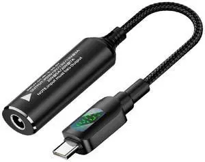 AJMRTC DC 5.5x2.1mm Input to USBC Output Charging Cable with Smart LED Power Display, PD 20V/7A Fast Charging Converter Cord for Laptops, Smartphones, Tablets DC Power Supply Adapter Cable AJMRTC DC 5.5x2.1mm Input to USBC Output Charging Cable with Smart LED Power Display, PD 20V/7A Fast Charging Converter Cord for Laptops, Smartphones, Tablets DC Power Supply Adapter Cable