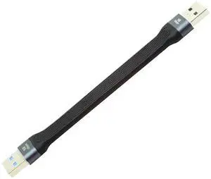 AJMRTC 13cm USB 3.1 TypeA Male to USB3.0 TypeA Male Flat Slim FPC Extension Cable, 10Gbps Super Speed Flat Ribbon Data Cord for Laptop, Desktop, HighSpeed USB Storage and DIY Internal Wiring AJMRTC 13cm USB 3.1 TypeA Male to USB3.0 TypeA Male Flat Slim FPC Extension Cable, 10Gbps Super Speed Flat Ribbon Data Cord for Laptop, Desktop, HighSpeed USB Storage and DIY Internal Wiring