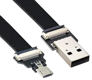 AJMRTC USB 2.0 TypeA Male to Micro USB 5Pin Male Flat Slim FPC Cable, 200cm Flexible Thin Flat Ribbon Cord for FPV Drone, Hard Disk, Smartphone and Micro USB Powered DIY Devices AJMRTC USB 2.0 TypeA Male to Micro USB 5Pin Male Flat Slim FPC Cable, 200cm Flexible Thin Flat Ribbon Cord for FPV Drone, Hard Disk, Smartphone and Micro USB Powered DIY Devices