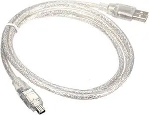 AJMRTC USBA Male to IEEE 1394 4Pin Male iLink PassThrough Cable, PhysicalConnectionOnly Cord for Sony DCRTRV75E DV Camcorder, Legacy FireWire iLink Port Physical Wiring Accessory AJMRTC USBA Male to IEEE 1394 4Pin Male iLink PassThrough Cable, PhysicalConnectionOnly Cord for Sony DCRTRV75E DV Camcorder, Legacy FireWire iLink Port Physical Wiring Accessory