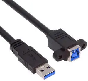 AJMRTC 30cm USB3.0 TypeA Male to USB3.0 TypeB Female Extension Cable, 5Gbps SuperSpeed Data Cord for Desktop PC, Laptop, External SSD, Hard Disk Enclosure, Industrial Printer and Camera Peripherals AJMRTC 30cm USB3.0 TypeA Male to USB3.0 TypeB Female Extension Cable, 5Gbps SuperSpeed Data Cord for Desktop PC, Laptop, External SSD, Hard Disk Enclosure, Industrial Printer and Camera Peripherals