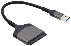 AJMRTC 5Gbps USB 3.0 TypeA to SATA 22 Pin Adapter Cable, SATA III Converter Cord for 2.5inch SATA HDD SSD, UASP Supported for Data Backup, Disk Clone, Old Hard Drive Data Recovery AJMRTC 5Gbps USB 3.0 TypeA to SATA 22 Pin Adapter Cable, SATA III Converter Cord for 2.5inch SATA HDD SSD, UASP Supported for Data Backup, Disk Clone, Old Hard Drive Data Recovery