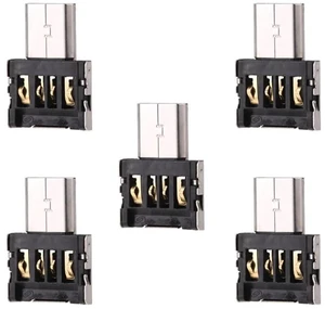 AJMRTC 5Pack Ultra Mini DM Micro USB 5Pin OTG Adapter Connector, Tiny MicroUSB OTG Plug for Android Cell Phones, Tablets, Connect Flash Drives, Keyboard, Mouse, USB Disk and Portable USB Peripherals AJMRTC 5Pack Ultra Mini DM Micro USB 5Pin OTG Adapter Connector, Tiny MicroUSB OTG Plug for Android Cell Phones, Tablets, Connect Flash Drives, Keyboard, Mouse, USB Disk and Portable USB Peripherals