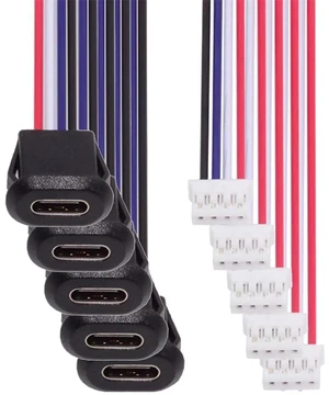 AJMRTC 5Pcs Set DIY OEM TypeC Female Socket to 4Pin Header Cable, 2.0mm Pitch Latch Mount DC 5V Power Wire for DIY Electronic Projects, Circuit Experiment, Equipment Modification AJMRTC 5Pcs Set DIY OEM TypeC Female Socket to 4Pin Header Cable, 2.0mm Pitch Latch Mount DC 5V Power Wire for DIY Electronic Projects, Circuit Experiment, Equipment Modification