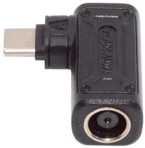 AJMRTC 90Degree Angled DC Jack 7.9x5.4mm Input to USBC TypeC Power Plug Adapter, 140W 100W PD Fast Charging Converter for USBC Laptops, Tablets, Smartphones AJMRTC 90Degree Angled DC Jack 7.9x5.4mm Input to USBC TypeC Power Plug Adapter, 140W 100W PD Fast Charging Converter for USBC Laptops, Tablets, Smartphones