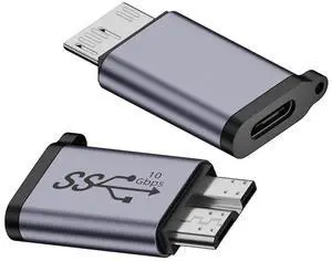 AJMRTC 10Gbps USB3.2 Gen2 TypeC Female to USB 3.0 MicroB Male Data Power Adapter, High Speed Converter for Laptop, External SSD, Hard Drive Disk and USB MicroB Peripherals AJMRTC 10Gbps USB3.2 Gen2 TypeC Female to USB 3.0 MicroB Male Data Power Adapter, High Speed Converter for Laptop, External SSD, Hard Drive Disk and USB MicroB Peripherals