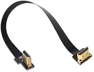 AJMRTC 20CM Dual 90Degree RightUp Angled HDMI TypeA Male to Male FPC Flat Cable, UltraFlexible HDTV Ribbon Cord for FPV Multicopter, Brushless Gimbal, Drone Aerial Photography Video Transmission AJMRTC 20CM Dual 90Degree RightUp Angled HDMI TypeA Male to Male FPC Flat Cable, UltraFlexible HDTV Ribbon Cord for FPV Multicopter, Brushless Gimbal, Drone Aerial Photography Video Transmission