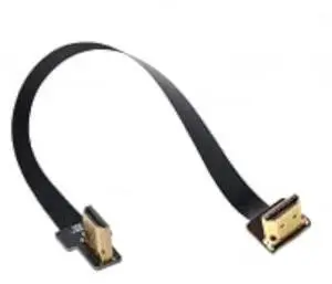 AJMRTC 50CM Dual 90Degree RightUp Angled HDMI TypeA Male to Male FPC Flat Cable, UltraFlexible HDTV Ribbon Cord for FPV Multicopter, Brushless Gimbal, Drone Aerial Photography Video Transmission AJMRTC 50CM Dual 90Degree RightUp Angled HDMI TypeA Male to Male FPC Flat Cable, UltraFlexible HDTV Ribbon Cord for FPV Multicopter, Brushless Gimbal, Drone Aerial Photography Video Transmission
