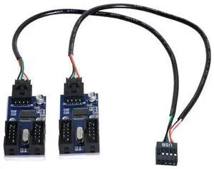 AJMRTC USB 2.0 9Pin Header 1to2/4 Female Extension Cable Hub Adapter, Internal Motherboard USB Port Multiplier Splitter for Desktop PC, AIO Water Cooler, RGB Fans and Internal USB Peripherals AJMRTC USB 2.0 9Pin Header 1to2/4 Female Extension Cable Hub Adapter, Internal Motherboard USB Port Multiplier Splitter for Desktop PC, AIO Water Cooler, RGB Fans and Internal USB Peripherals