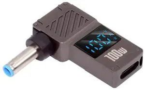 AJMRTC USBC to DC 4.5x3.0mm PD Power Adapter, Smart LED Display 100W Max 20V 5A 65W PD Trigger Charger Converter for Dell Laptops with 4.5*3.0mm DC Barrel Jack AJMRTC USBC to DC 4.5x3.0mm PD Power Adapter, Smart LED Display 100W Max 20V 5A 65W PD Trigger Charger Converter for Dell Laptops with 4.5*3.0mm DC Barrel Jack