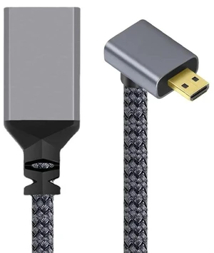 AJMRTC 90 Degree Down Angled Micro HDMI 1.4 Male to HDMI Female Extension Cable, 4K Resolution Right Angle MicroHDMI Adapter Cord for DV, MP4 Camera, DC Digital Cameras and Laptops AJMRTC 90 Degree Down Angled Micro HDMI 1.4 Male to HDMI Female Extension Cable, 4K Resolution Right Angle MicroHDMI Adapter Cord for DV, MP4 Camera, DC Digital Cameras and Laptops