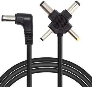 AJMRTC 4in1 DC Power Cable 150CM, DC 5.5x2.5mm / 5.5x2.1mm / 4.0x1.7mm / 3.5x1.3mm Male Tips to DC 5.5mm Barrel Jack Charging Cord, MultiTip DC Power Plug Replacement Cable for 5V DC Powered Device AJMRTC 4in1 DC Power Cable 150CM, DC 5.5x2.5mm / 5.5x2.1mm / 4.0x1.7mm / 3.5x1.3mm Male Tips to DC 5.5mm Barrel Jack Charging Cord, MultiTip DC Power Plug Replacement Cable for 5V DC Powered Device